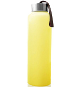 Стеклянная бутылочка Everyday Baby для воды с защитным силиконовым покрытием 400 мл. желтый