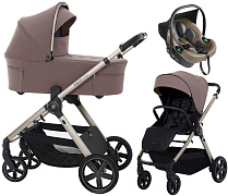 Детская коляска 3 в 1 Espiro Only 2026 и автокресло Pi Beige 508 nude brown