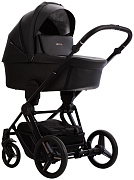Детская коляска Bebetto Monti Pro 2 в 1 01 Dark (черная кожа)