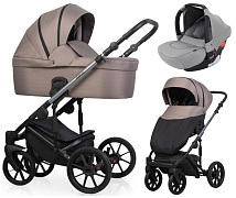 Детская коляска Riko Nano Thermo 3 в 1 с автокреслом Rant Cruise Grey 11 Cappucino (бежевый)