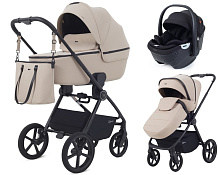 Детская коляска Rant Teo Soft 3 в 1 с автокреслом Aster Zero Black Beige
