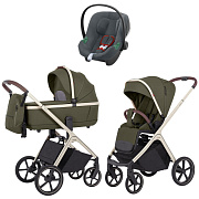 Коляска Carrello Vector CRL-6550 и автокресло Cybex Aton B2 Steel Grey 3 в 1 Deep Green