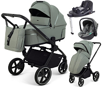 Детская коляска Rant Falcon X 4 в 1 RA126 с автокреслом Miro Olive и базой Olive