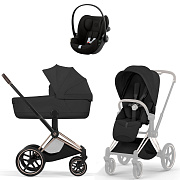 Коляска Cybex Priam V Rosegold Style Cloud G3 Magic Black 3 в 1 Sepia Black