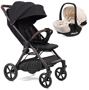 Прогулочная коляска Peppy Vigo с автокреслом Verona Beige Black черный