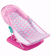 Лежак с подголовником для купания Summer Infant Deluxe Baby Bather розовый/волны