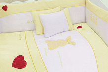 Детский комплект в кроватку Kidboo Little Rabbit 6 предметов Ecru