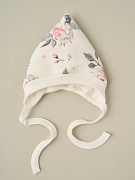 Шапочка Little Star Гномик 8892 (ЧЗ-мз) цветы на креме 36