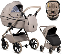 Детская коляска Tutis Uno 6 Plus Essential collection 3 в 1 с автокреслом Beno Beige 1602172 Taupe с сумкой