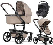 Детская коляска 3 в 1 Joolz Day 5 и автокресло Baby-Safe Core Midnight Grey Sandy Taupe