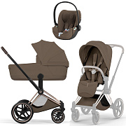 Коляска Cybex Priam V Rosegold Style Cloud T Coconut Brown Plus 3 в 1 Coconut Brown