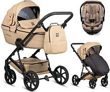 Детская коляска Tutis Viva 6 Plus Teddy 3 в 1 с автокреслом Beno Beige 1612111 Creamy