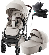 Коляска 4 в 1 Britax Roemer Smile 5Z LUX и автокресло Baby-Safe Core Midnight Grey2 + база Baby-Safe Core Soft Taupe