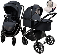 Детская коляска AmaroBaby Motus V2 3 в 1 с автокреслом Rant Cruise Beige серый