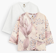 Комплект распашонок Happy Baby для новорожденного 2 шт. 90130 ЧЗ pink 62