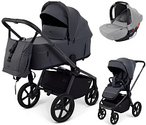 Детская коляска Rant Flex Forma 3 в 1 RA124 с автокреслом Cruise Grey Graphite графит