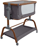 Колыбель приставная Sweet Baby Amici 427648 темно серая /дуб