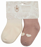 Носки НаследникЪ Выжанова махра 2 шт Н7НВ ЧЗ экрю/бежевый, р.10, 3-6 мес