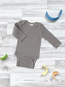 Боди Mjolk Пепельный серый с длинным рукавом 62