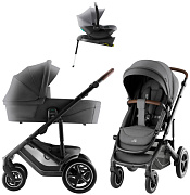 Коляска 4 в 1 Britax Roemer Smile 5Z Style и автокресло Baby-Safe Core Frost Grey + база Baby-Safe Core Mineral Grey