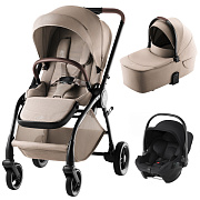 Коляска 3 в 1 Britax Roemer RIO Style и автокресло Baby-Safe Core Space Black2 Teak