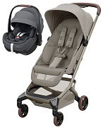 Детская прогулочная коляска Maxi-Cosi Fame Cabin с автокреслом Pebble 360 Pro Twillic Graphite 1141128110 Sapphire Sand/Песочный