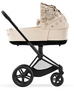 Коляска для новорожденных Cybex Priam IV Matt Black Simply Flowers Beige (Nude Beige)