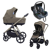 Детская коляска 3 в 1 Espiro Miloo 2025 и автокресло Pi Gray blue 209 charming touch / Серый/синий (Gray blue 103)