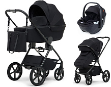 Детская коляска Rant Teo Soft 3 в 1 с автокреслом Aster Zero Black Black