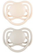 Пустышка силиконовая Canpol babies Dental Air Nude симметричная 0-6 мес, 2 шт. 23/228 23/228_cre кремовый