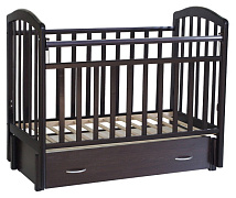 Детская кроватка Антел Алита-6 (маятник продольный с ящиком) 120x60 см венге