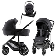 Коляска 3 в 1 Britax Roemer Smile 5Z Style и автокресло Baby-Safe Pro Midnight Grey + Vario Base 5Z Carbon Black