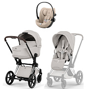Коляска Cybex Priam V Chrome Style Cloud G3 Almond Beige 3 в 1 City Grey