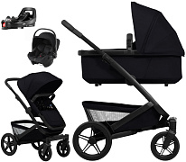 Детская коляска 4 в 1 Joolz Geo5 и автокресло Baby-Safe Core Space Black и база Vario Base 5Z без адаптеров Space Black
