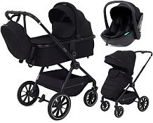 Детская коляска Rant Moss 3 в 1 с автокреслом Miro Black Black
