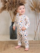 Комбинезон растущий на молнии Little Star Камушки 13016 (ЧЗ-мз) крем 68