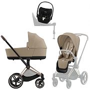 Коляска Cybex Priam IV Rosegold complete Cloud T Jeremy Scott Wings Base T 4 в 1 Cozy Beige