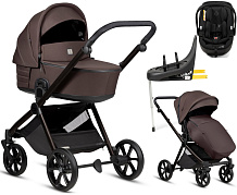 Детская коляска Tutis Mio 3 Plus Essential New 4 в 1 с автокреслом Beno Black и базой 1622024 Coffee Brown