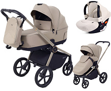 Детская коляска Rant Flex Therm Soft 3 в 1 с автокреслом Cruise Beige Sandy Beige