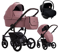 Детская коляска Bebetto Luca Pro 3 в 1 с автокреслом Avionaut Cosmo 36 розовая кожа