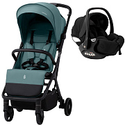 Прогулочная коляска Sweet Baby Aura Basic SBL + автокресло Premier Black Green