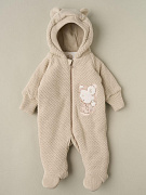 Комбинезон Little Star Мишка Малыш вязаный на молнии утепленный 1725 (ЧЗ-мз) экрю 62