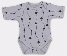 Боди Rant Hugs and Kisses Pattern с коротким рукавом Grey 74