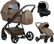 Детская коляска Tutis Viva 5 Plus Leather 2024 3 в 1 с автокреслом Elo Lux EduSky Black 1452083 Cedar