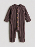 Комбинезон Mimibaby лапша (меринос) кофейный, 0-6 мес.