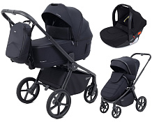 Детская коляска Rant Flex Therm Soft 3 в 1 с автокреслом Cruise Black Midnight Black
