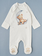 Комбинезон на молнии Little Star Мишка на луне 0208 (ЧЗ-мз) крем 56