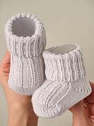 Носочки вязаные Little Star Лапша 5102 (нк) светло-серый, 8 см 1