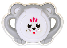 Детская пустышка Uviton Kitty с колпачком 0-6 мес 1 шт 0229 серый