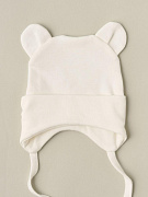 Шапочка-котелок с завязками Little Star Мишка 8405 (ЧЗ-мз) крем 36